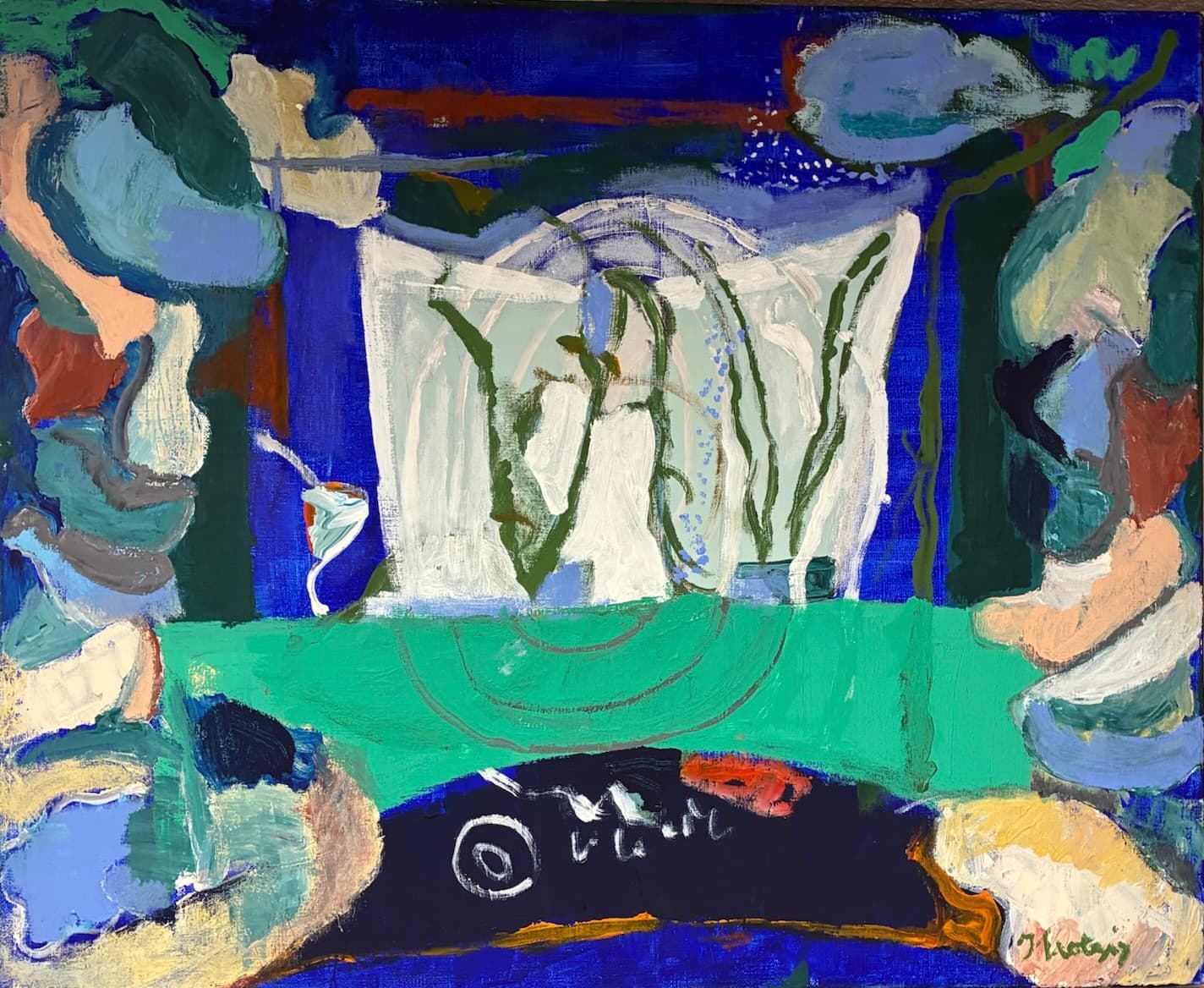 Måleri på duk, 60x73 cm